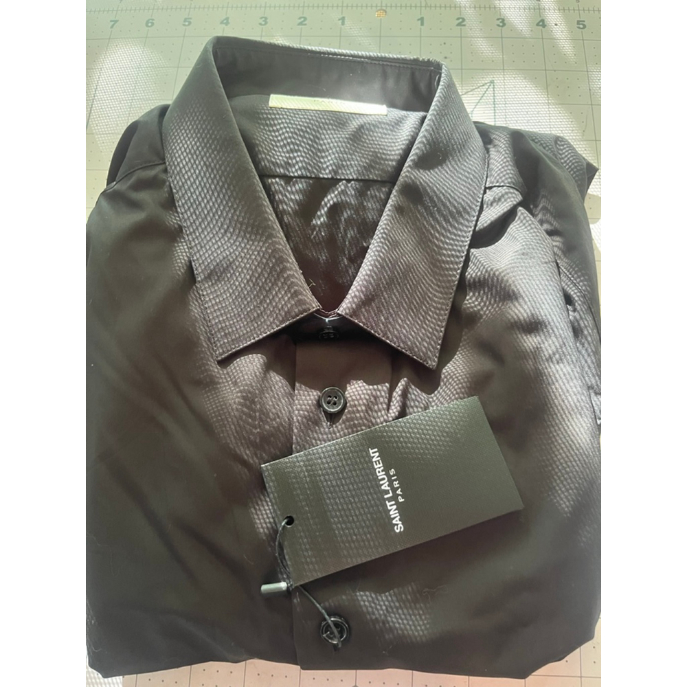 Men's Saint Laurent Black Dress Shirt Neck 16.5